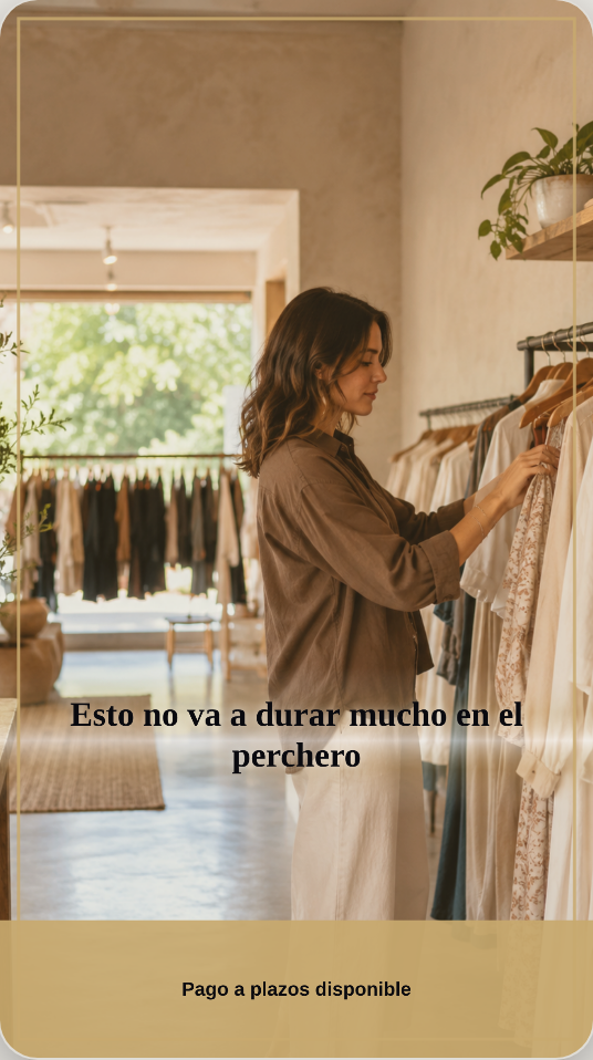 Ejemplo generado por Publicador Diario para una tienda de ropa, con estilo moderno